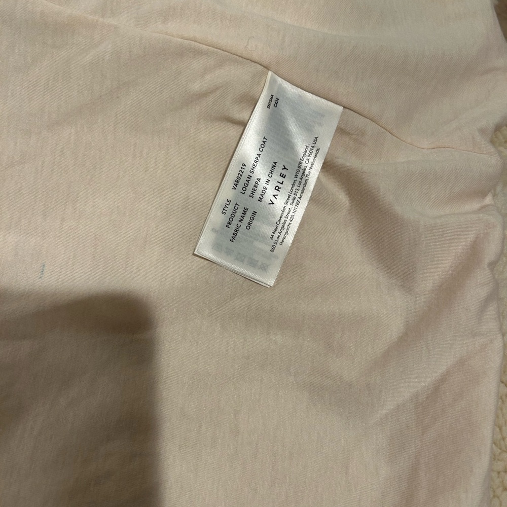 Varley Logan Cream Sherpa Coat - Picture 10 of 14